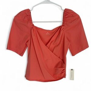 NWT Anthropologie Coral Puff Sleeve Blouse
